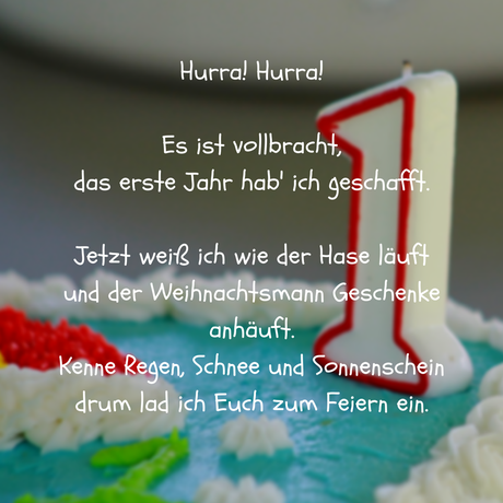 Spruche zum 1 geburtstag kostenlos