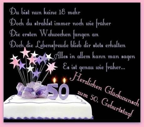 Text zum 50 geburtstag einer frau