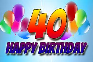Wunsche zum 40 jubilaum