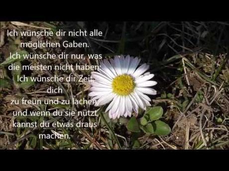 Ich wunsche dir zeit gedicht englisch