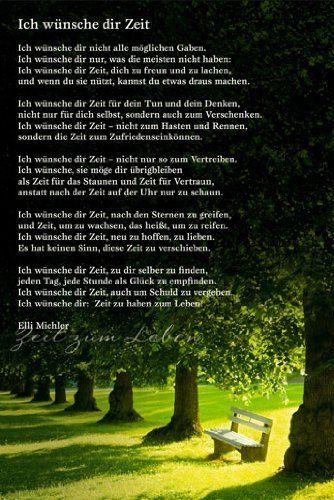 Ich wunsche dir zeit gedicht englisch