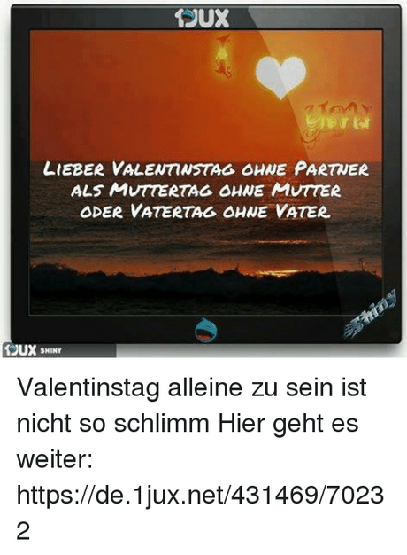 Am valentinstag allein