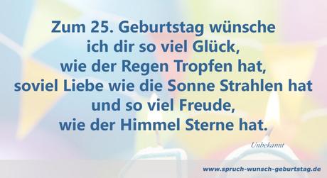 Gluckwunsche zum 25 geburtstag fur die tochter