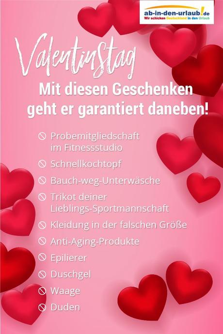Kurzurlaub zum valentinstag