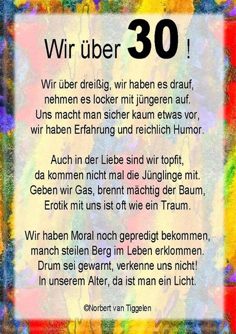 Geburtstagswunsche 30 lustig kurz