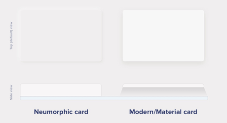 Material Design vs Nemorphismus Soft UI