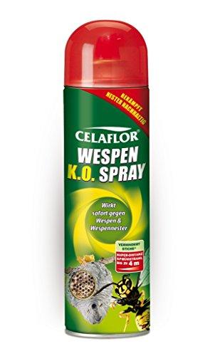 Celaflor Wespen K.O. Spray, gegen Wespen und Wespennester, Super- Distanz-Sprühstrahl bis 4 Meter - 500 m