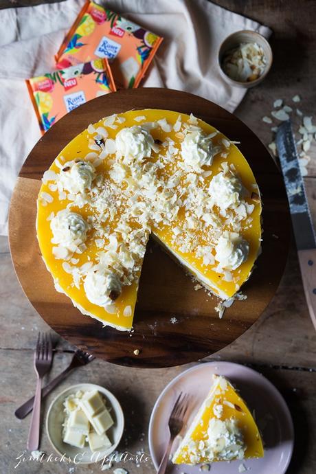 Mango-Skyr-Cheesecake mit Fruchtspiegel ohne Backen