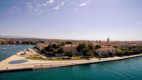 Wassertemperatur Zadar: Altstadt von Zadar mit Meeresorgel