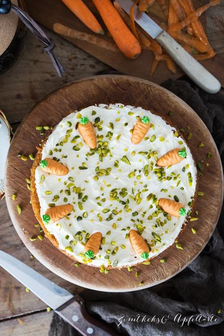 Veganer und glutenfreier Rüblikuchen – Karottenkuchen – Carrot Cake