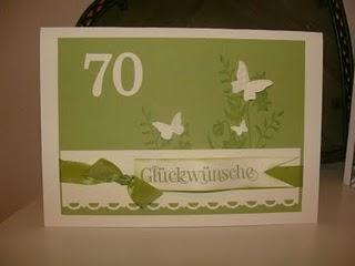 Karte zum 70. Geburtstag