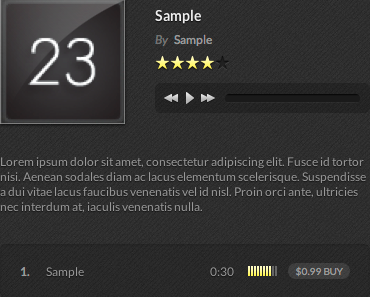 HTML5 Music Player auf jQuery Basis