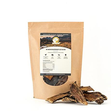 NATURAL Hundeland Rinderdörrfleisch | 3 x 750 g | Naturkausnack | gesunde Belohnung | naturbelassen...