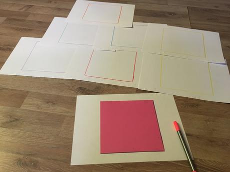 DIY Puzzles: Quadrate Puzzle Schritt 1 Vorzeichnen auf A4 Papier