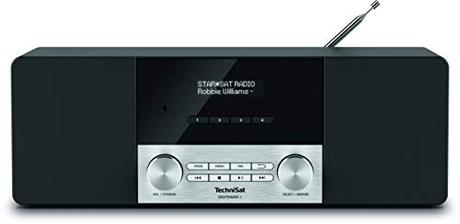 TechniSat Digitradio 4 Stereo DAB Radio (DAB+, UKW, Bluetooth, Kopfhöreranschluss, AUX-Eingang, Radiowecker, OLED Display, 20 Watt RMS, Elac Lautsprecher) schwarz