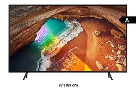 Samsung Q60R 189 cm (75 Zoll) 4K QLED Fernseher (Q HDR, Ultra HD, HDR, Twin Tuner, Smart TV) [Modelljahr 2019]