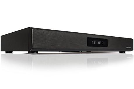 AudioAffairs TVS 2018 TV-Soundstand | HDMI Arc Heimkinoanlage | Soundbar mit FM PLL UKW Radio| Integrierter Subwoofer| Bluetooth 3.0 & Fernbedienung | Farbe: Schwarz