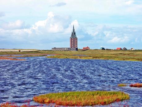 Wassertemperatur Wangerooge: See mit Westturm aus Ziegelstein (Jugendherberge)