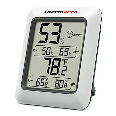 ThermoPro TP50 digitales Thermo-Hygrometer Innen Thermometer Hygrometer Temperatur und Luftfeuchtigkeitsmesser für Raumklimakontrolle Raumluftüerwachtung Klima Monitor