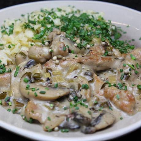 Schweinegeschnetzeltes mit Champignons