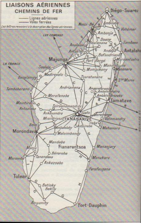 Flugverbindungen Madagaskar 1968