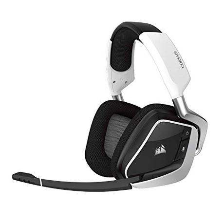 Corsair Void PRO RGB Gaming Headset (PC, USB, Wireless, Surround, Dolby 7.1), Farbe:Weiß (White),...