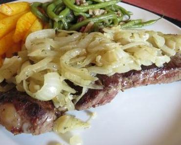 Rumpsteak mit Zwiebeln