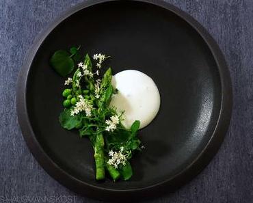 Holunder Spargel und Kartoffel