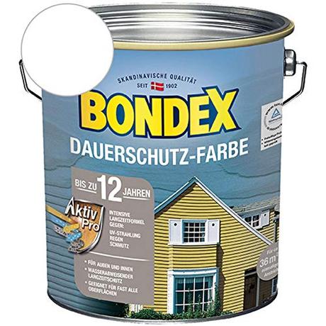 Bondex Dauerschutz-Holzfarbe Schneeweiß 4,00 l - 329892