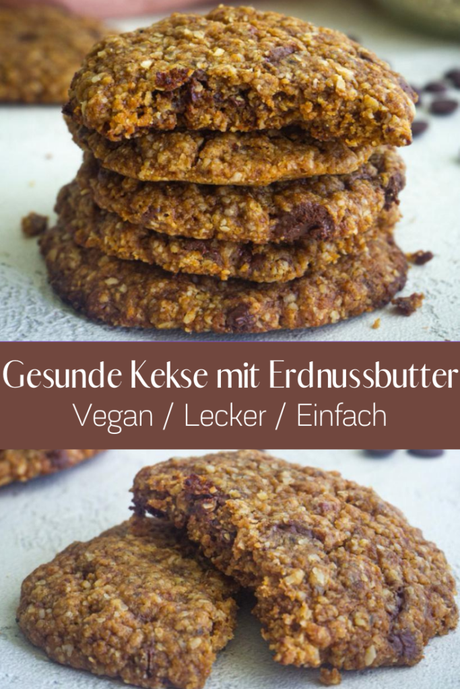 Gesunde Kekse (Vegane Peanut Butter Cookies)