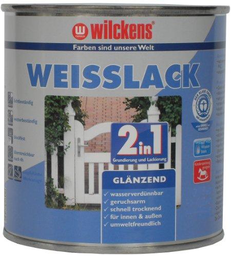 Wilckens 2-in-1 Weisslack glänzend, 750 ml, weiß 10491100050