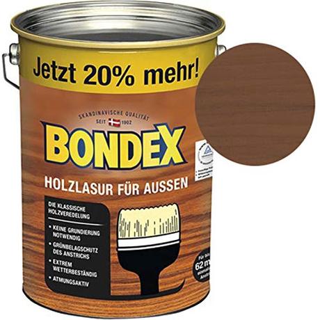 Bondex Holzlasur für Außen Nussbaum 4,80 l - 329658