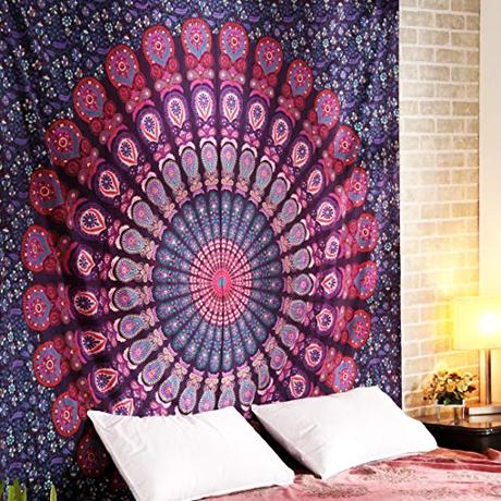 ele ELEOPTION Wandteppich Indian Mandala Wall Hanging Hippie Tapestry Wanddeko für Kinderzimmer...