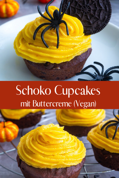 Vegane Schoko Cupcakes mit Buttercreme Frosting