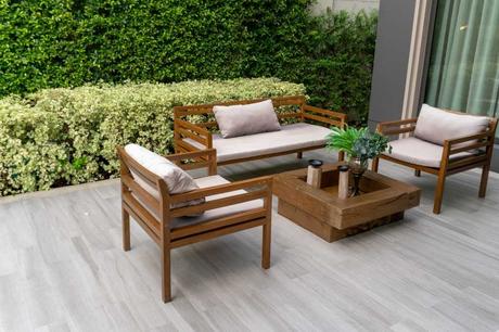 Garten Sitzecke aus Holz