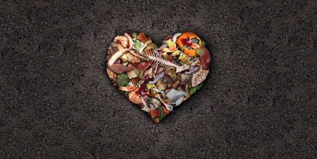 Herz aus Kompost