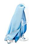 NATARO® Glanzzauber Microfaser Glaspoliertuch – Made in Austria – Fusselfreies Mikrofaser Premium Poliertuch für Glas und Hochglanzoberflächen (ca. 48x68cm, blau) (1er Pack)