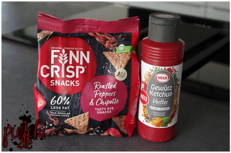 Finn Crisp Snacks Roasted Peppers & Chipotle || Hela Gewürz Ketchup Pfeffer leicht scharf