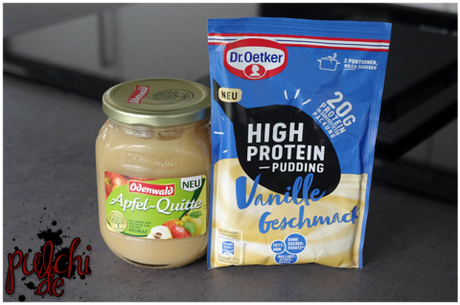 Odenwald Apfel-Quitte mit Honig || Dr. Oetker High Protein Pudding-Pulver Vanille-Geschmack