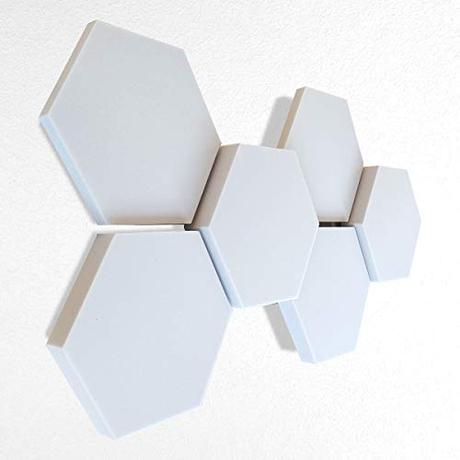 6 Basotect  G+ Schallabsorber 3D-Set Hexagon Akustik Elemente - platino24  -...