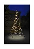 Fairybell - Weihnachtsbaum für draußen mit Mast - 200CM-300LED - Warmweiss