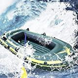 PZJ-Schlauchboot Kanu - Aufblasbares Kajak mit Luftpumpe Seilpaddelboot für Erwachsene und Kinder, Tragbares Camouflage Fischerboot Fishing