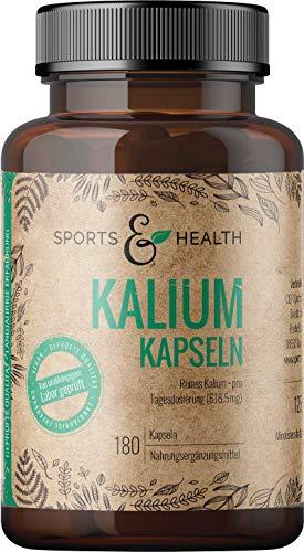 Kalium Hochdosiert - Kalium Kapseln – 180 Kapseln - Vegan - Frei von Zusatzstoffen...