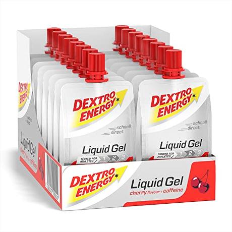 Dextro Energy Gel | 18x60ml Liquid Gel Kirsche zum Trinken | Mit Koffein & Dextrose |...