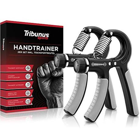 Tribunus sports Handtrainer, Unterarmtrainer [2er Set] Fingertrainer stufenlos...