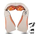 SWANEW Shiatsu Nackenmassagegerät mit Wärmefunktion, Elektrisches Shiatsu Schulter Massagegerät, 3D-Rotation Rückenmassagegerät für Nacken, Rücken, Schulter, Taille