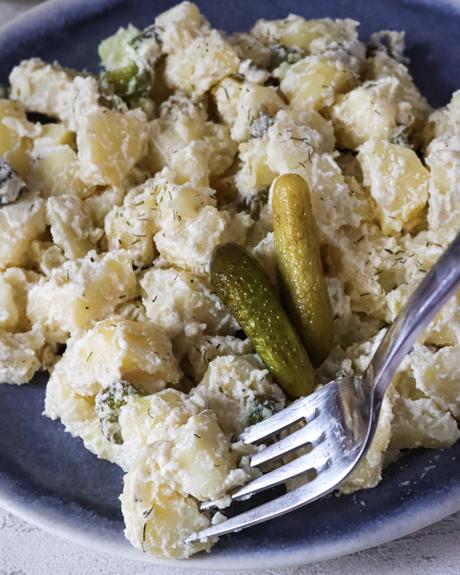 Veganes Kartoffelsalat Rezept mit Cashew Mayo