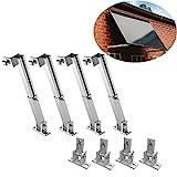 TEOV Solarmodul Halterung 10-40° Individuell Verstellbar Photovoltaik Modul Halterung, Solarmodul Halterung füR Balkonkraftwerk Flachdach Ziegeldach, Befestigung Solarmodule Halterung Montageset 2Paar