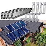 Solarmodul Halterung Ziegeldach Befestigungsschiene Montageschiene Dachträger 2 Module 30MM, Solarmodul ALU-Halterung Photovoltaik Solar Ziegeldach Montage Set Befestigung Schiene Dachhaken