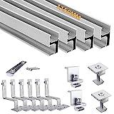 Photovoltaik Solar Halterung Ziegeldach Befestigungssystem 2 Module, Solarmodul Halterung Ziegeldach Set 115CM Aluprofil Photovoltaik Dachhaken, PV Befestigung Ziegeldach für Solarpanel 30mm Dick